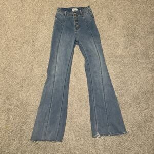 Cello Jeans Women's Juniors High Rise Denim Bell Bottom Flares Size 5